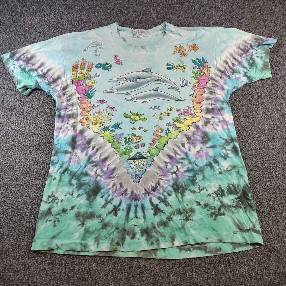 Vintage Rare Liquid Blue 90's Joey‎ Mars Under Water Graphic T-Shirt XL Distress